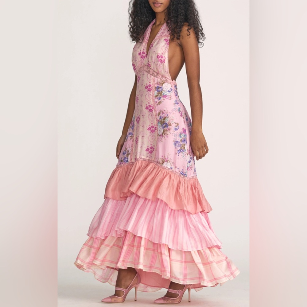 LOVE SHACK FANCY Women's Sicilia Ruffled Silk Maxi Dress